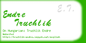 endre truchlik business card